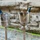 Column for bucket holder in silver-plated metal European craftsmanship