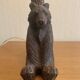 Art Deco carved wooden lamp base bear
