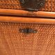 Trunk trunk in canned rattan 50s-60s