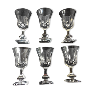 6 verres à pied verre