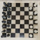 Black and white marble chess