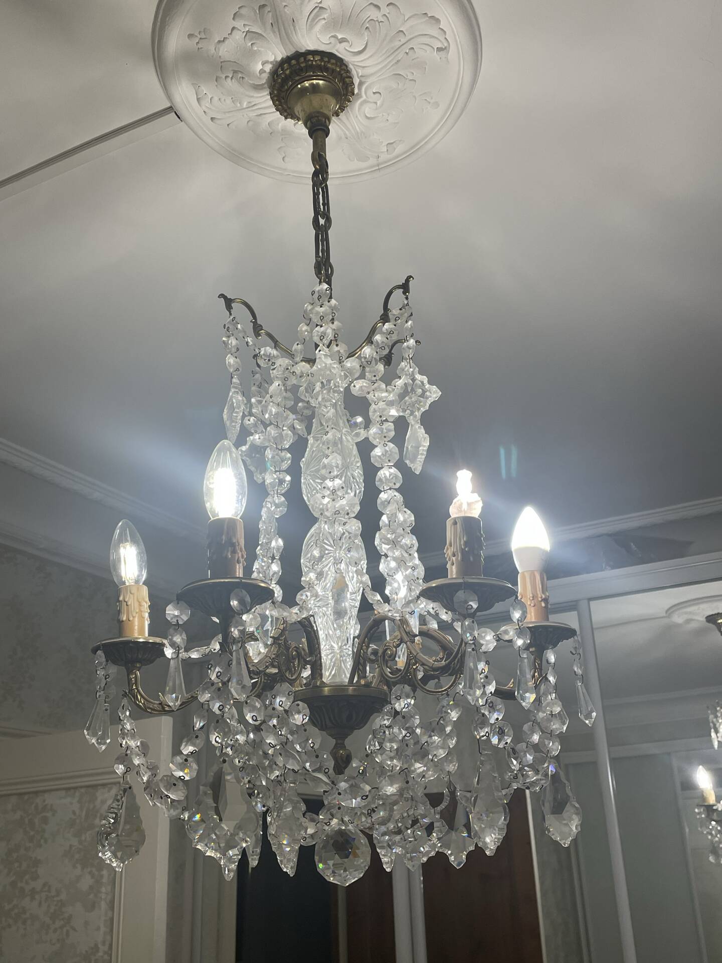 Glass style chandelier