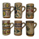 Ensemble de 6 mugs céramique artisanale espagne campagne bohème