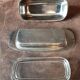 Original vintage metal butter dish
