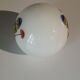 Opaline ball lamp with vintage clown pattern 1960