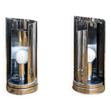 Lampes de table en aluminium modèle 447 de Selenova, Italie, années 1970