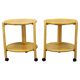 Jens Quistgaard Danish birch 2-tier round trolley Lazy Susan, 1970s