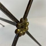 Pull-out tables in metal and glass