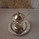 old Oneida glass and silver metal jam maker