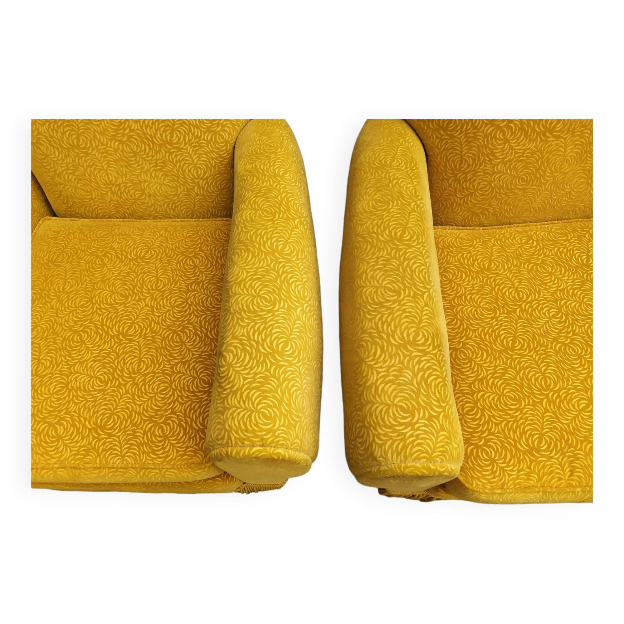 Pair of mustard club chairs