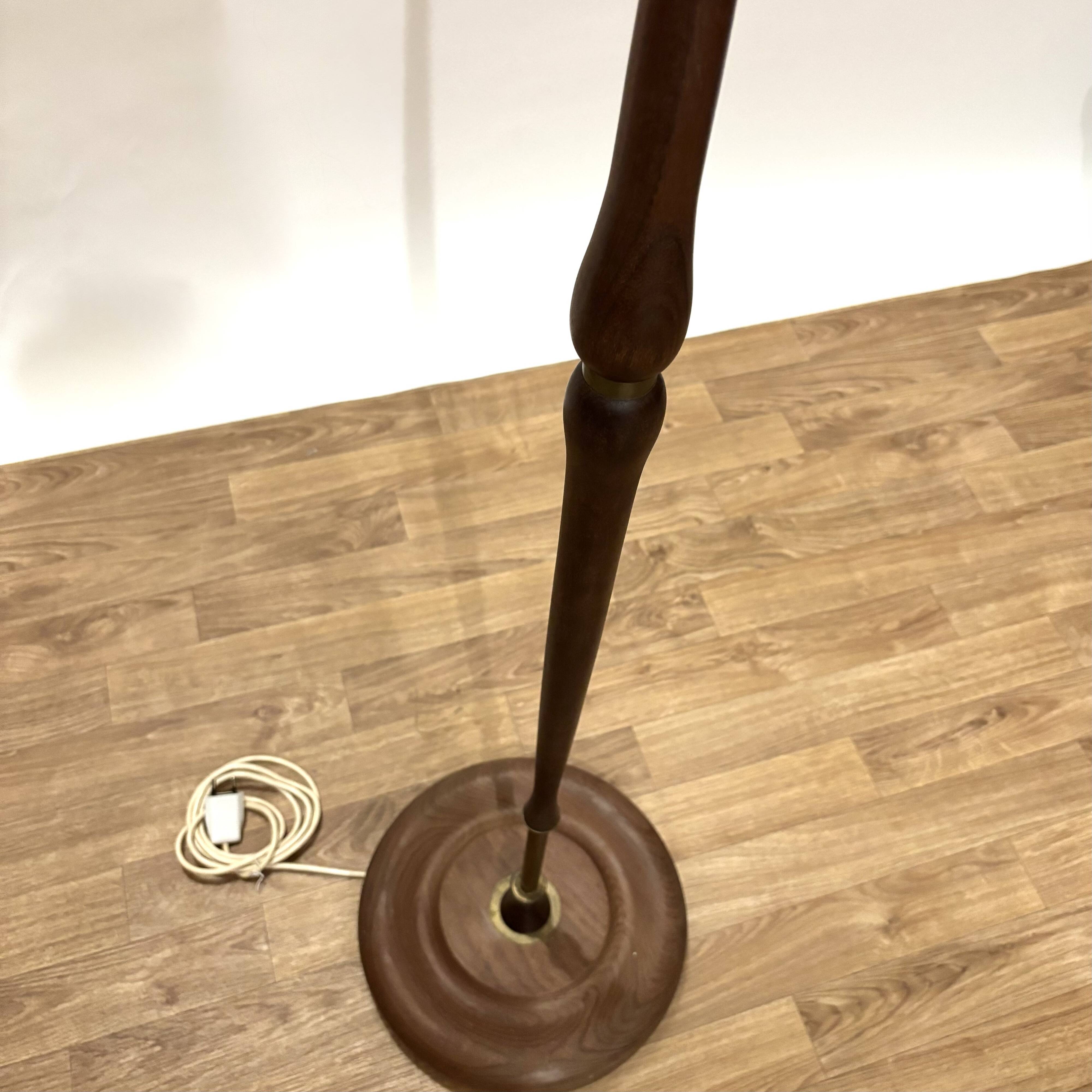Danish 60s teak floor lamp