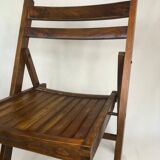 Folding chair in raw wood