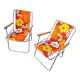 2 folding armchairs camping or beach vintage 70