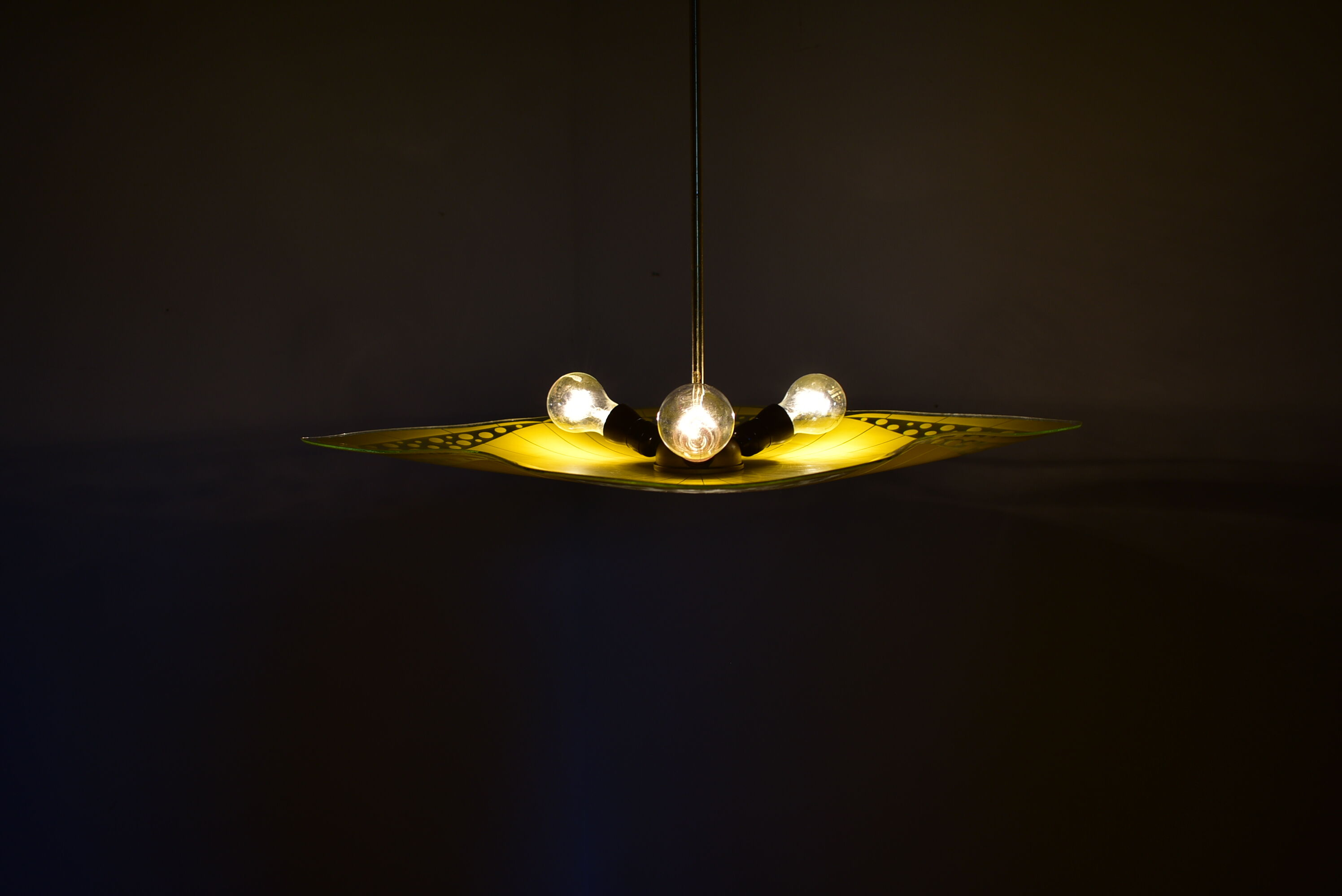 Midcentury Glass Pendant / Šenov, 1960s