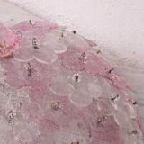 Charming Murano Ceiling Light Pink Flower by Seguso for Venini, Italy, 1970
