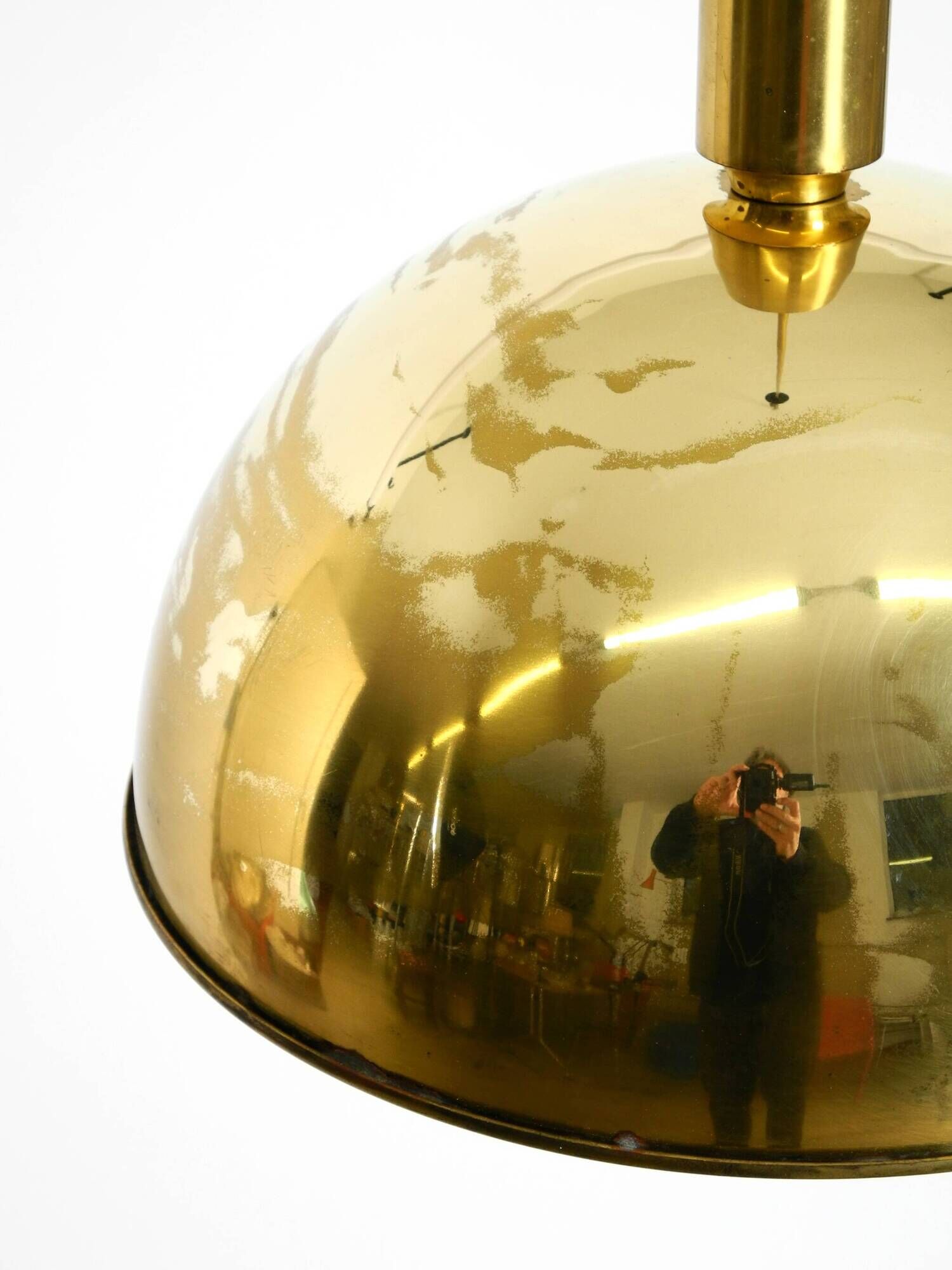 Original Florian Schulz brass pendant lamp | Model "Posa" | 1970s