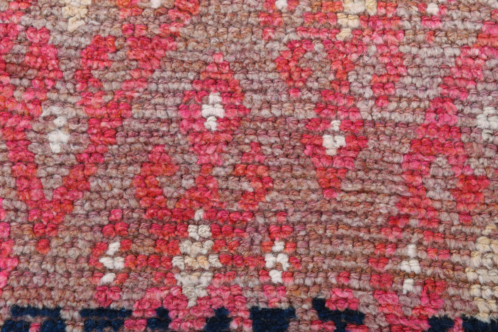 3x9 navy blue & pink turkish runner rug 79x272cm