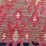 3x9 navy blue & pink turkish runner rug 79x272cm