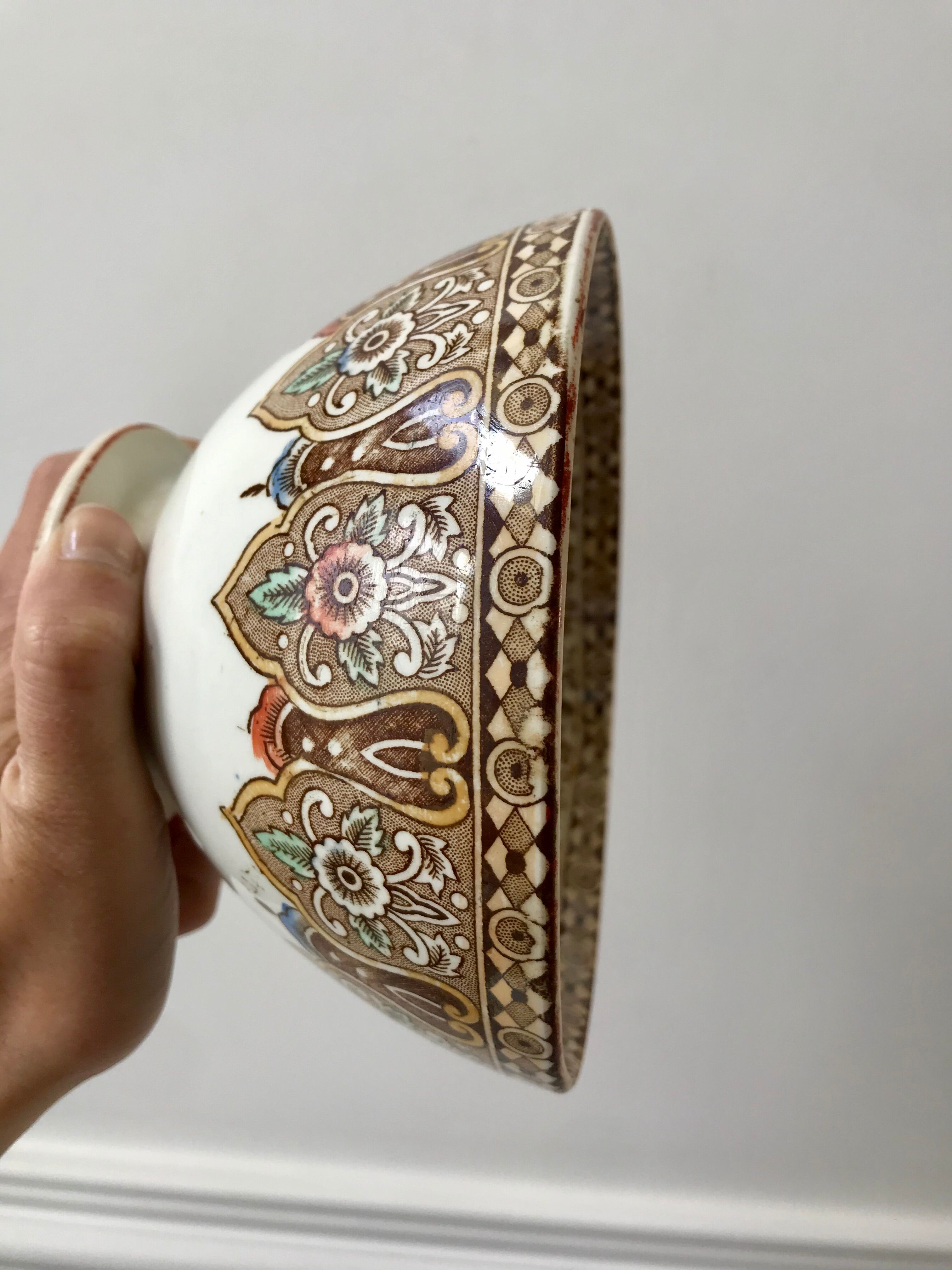 Bowl in iron earth model "persian" late nineteenth