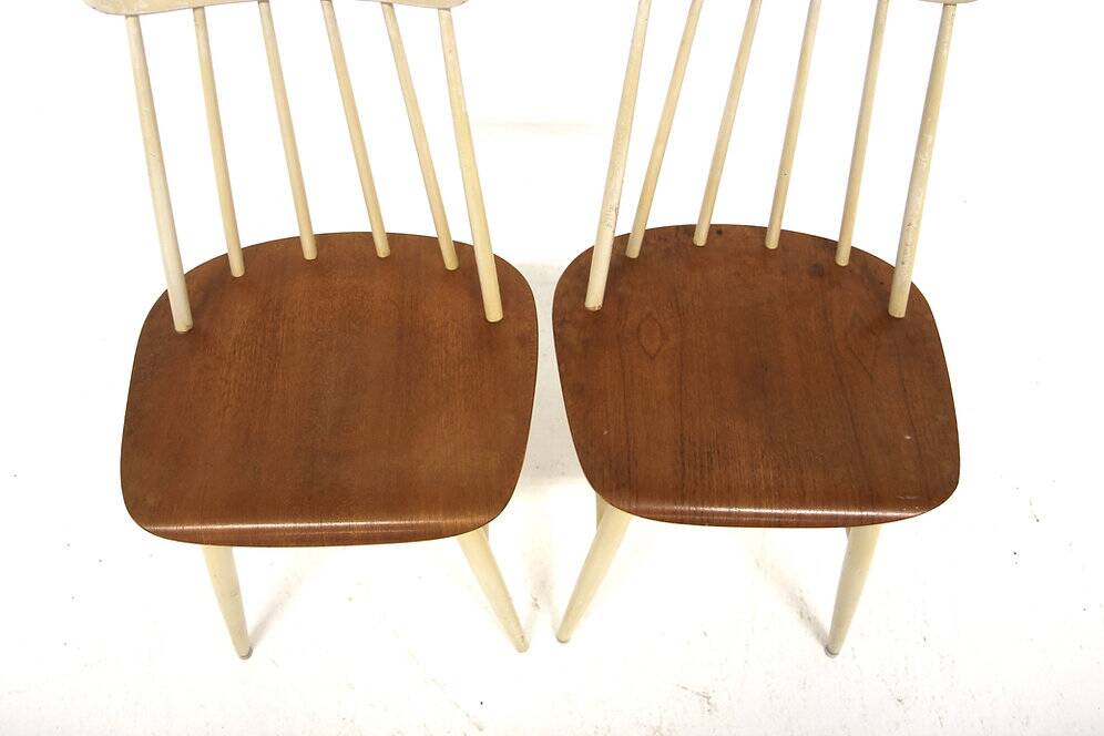 Set of 2 teak "Fanett" chairs by Ilmari Tapiovaara, Sweden, 1960