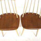 Set de 2 chaises "Fanett" en teck par Ilmari Tapiovaara, Suède, 1960