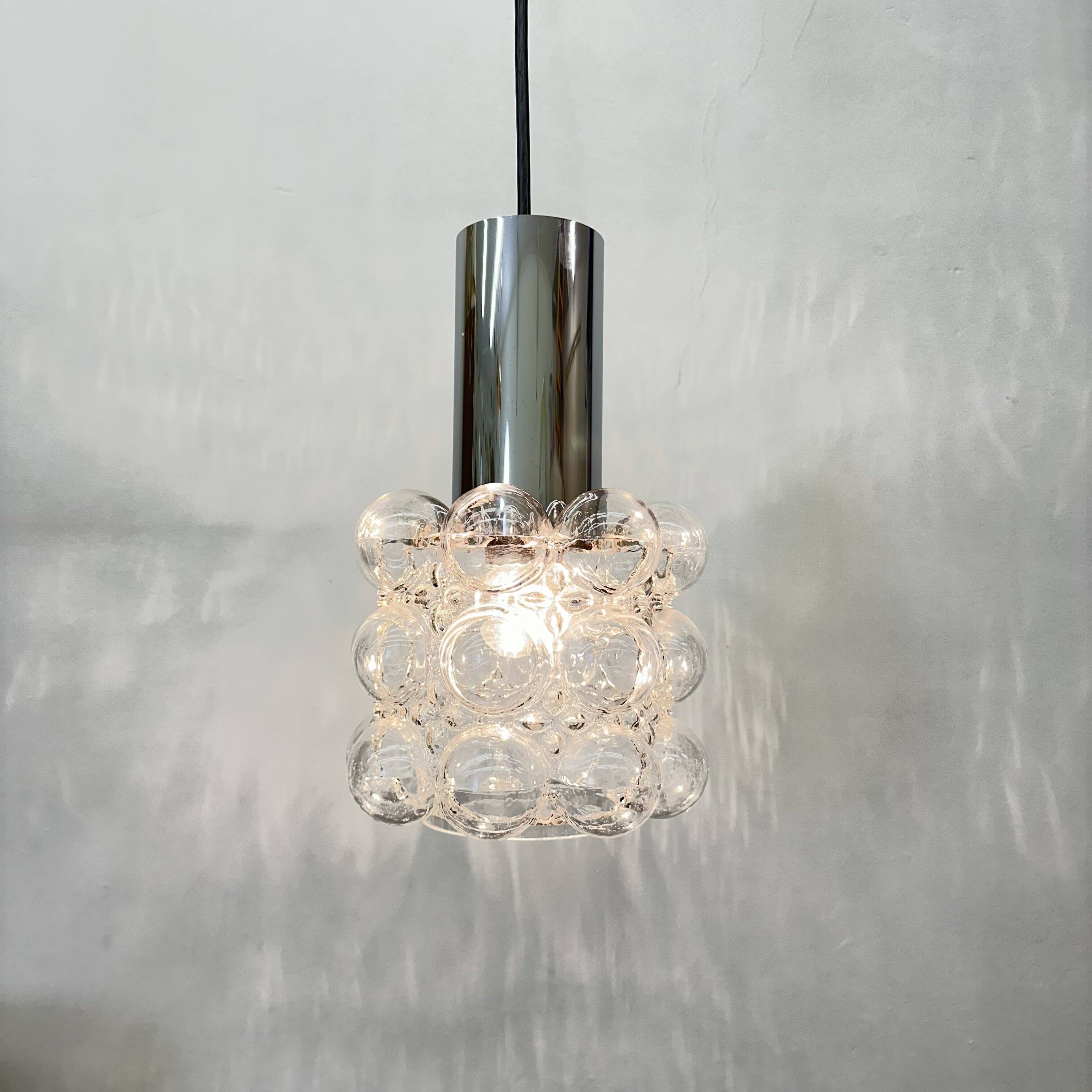Bubble Glass Pendant by Helena Tynell for Limburg, Germany, 1970s