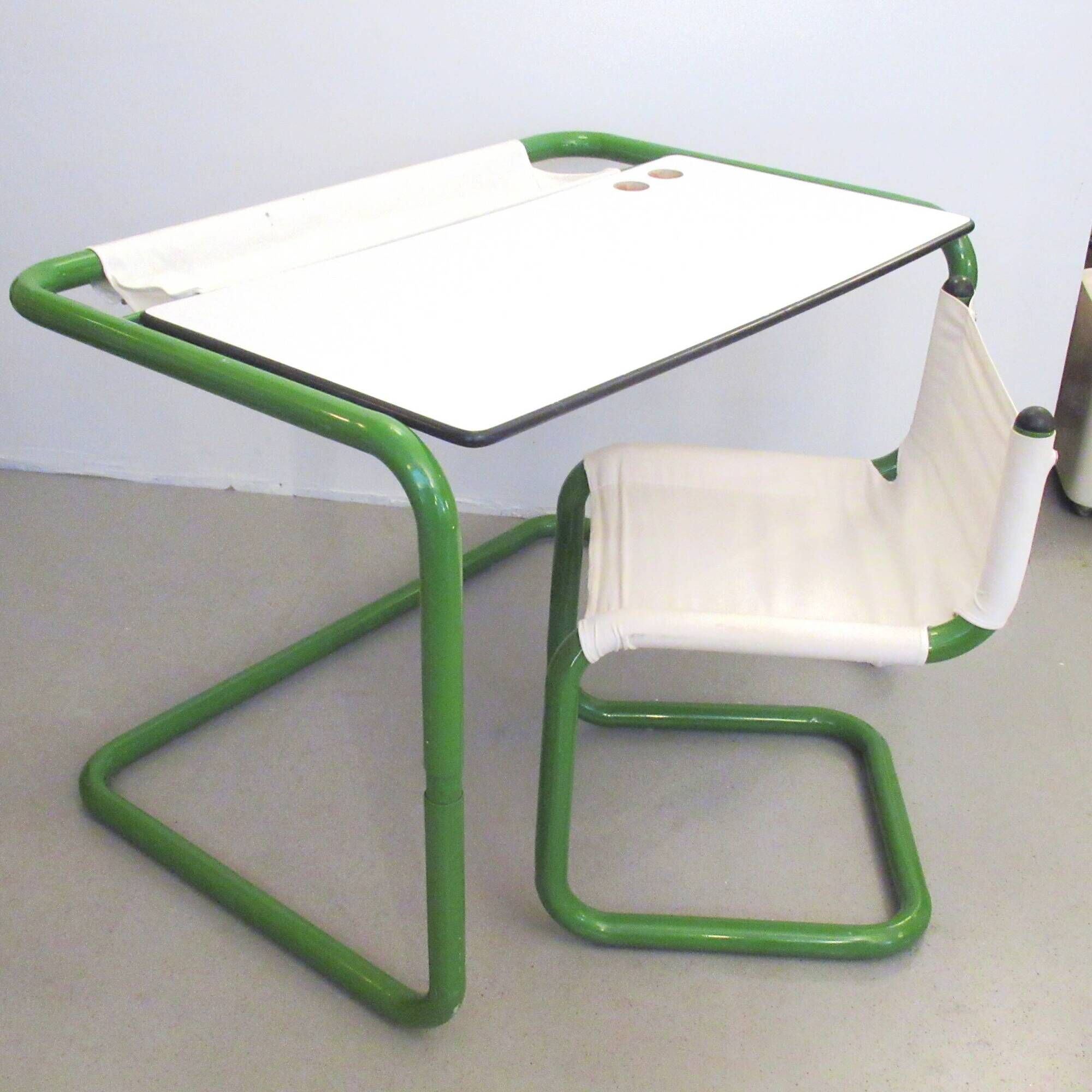 Twenty Tube desk and chair by Marc Berthier Roche Bobois