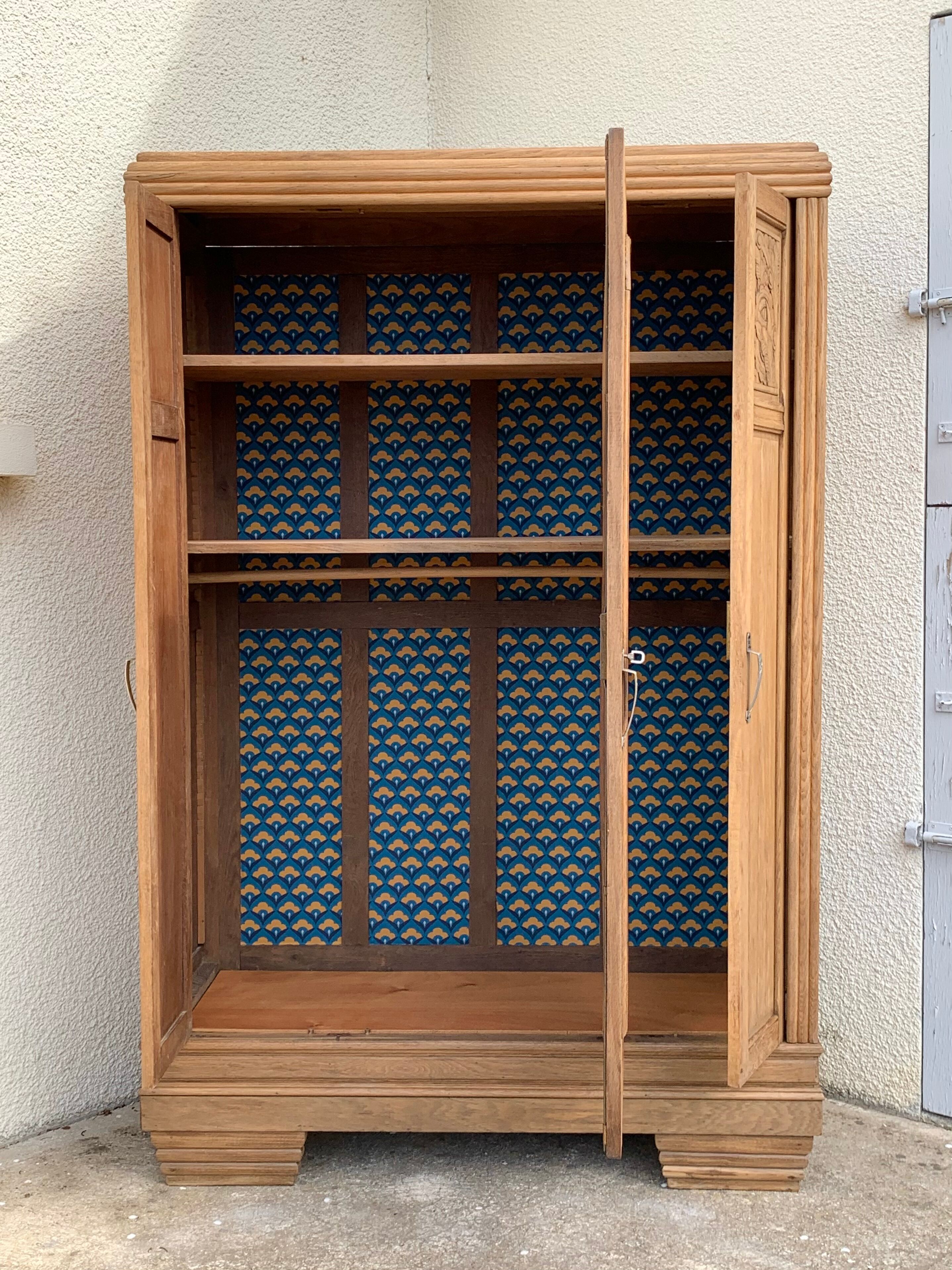 Parisian wardrobe raw wood 1920