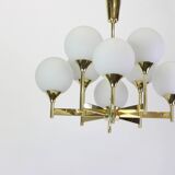 Sputnik chandelier by Kaiser, Germany, 1970s.