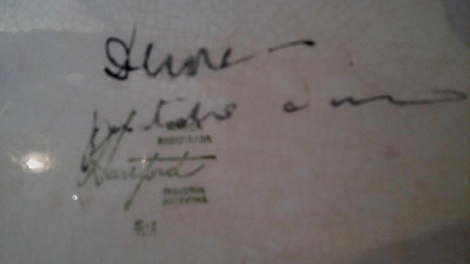 Vintage oval dish earthenware Industria Argentina Haretord signed