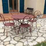 Wrought iron garden salon