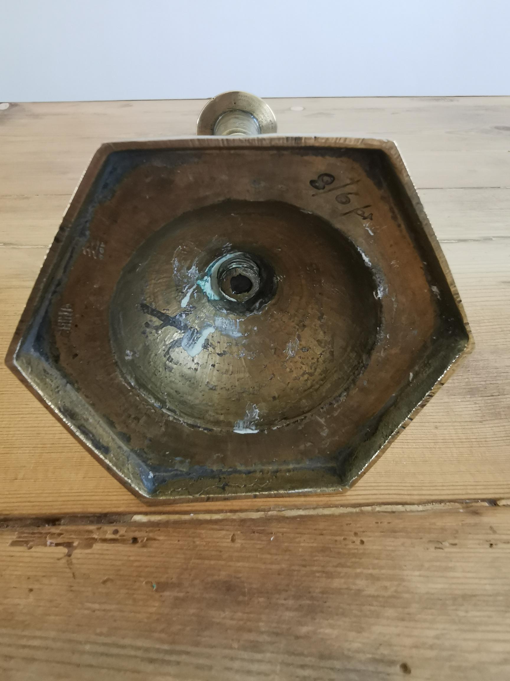 Bronze brass candle holder