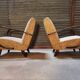 Paire de fauteuils H410 par Jindřich Halabala