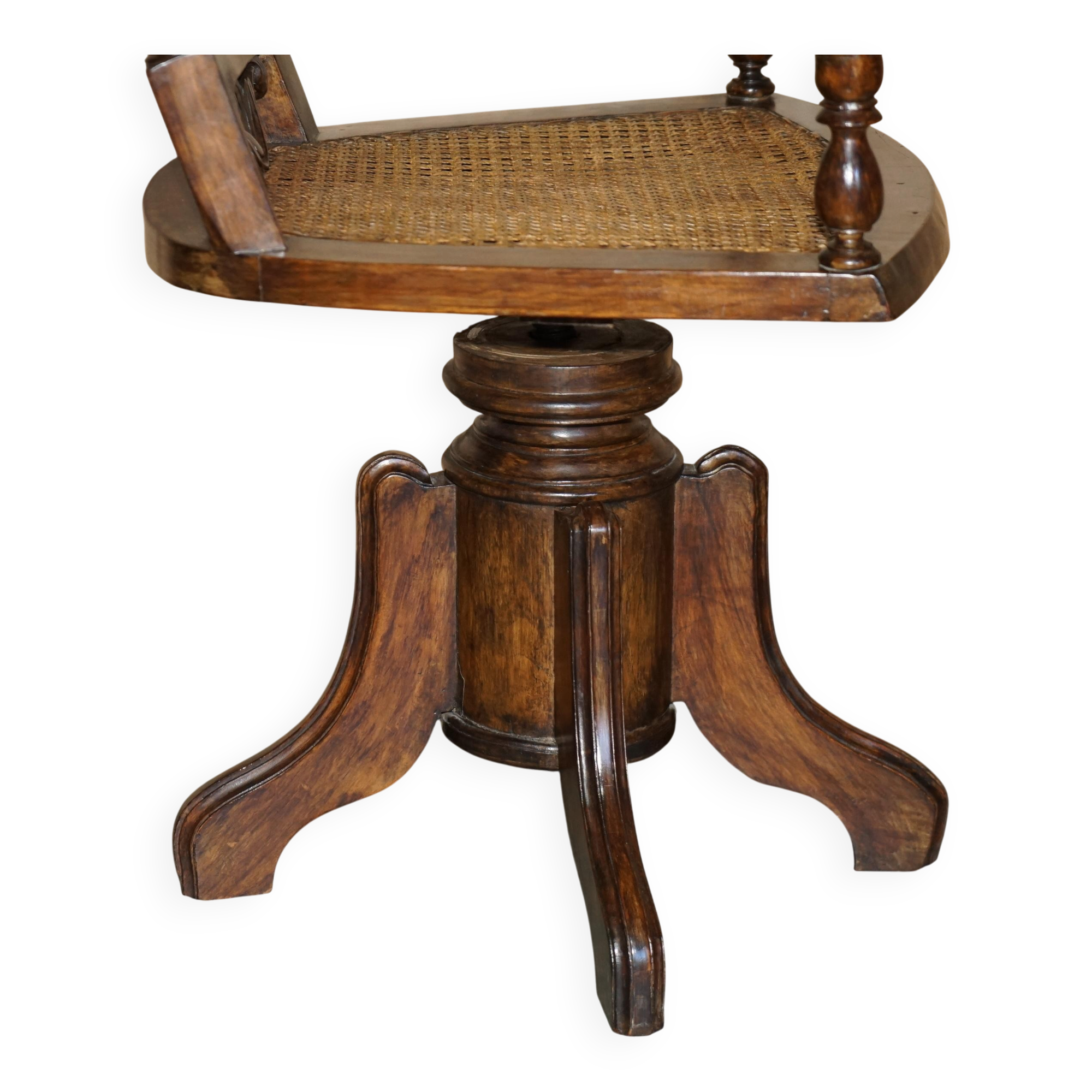 Antique Victorian swivel office armchair