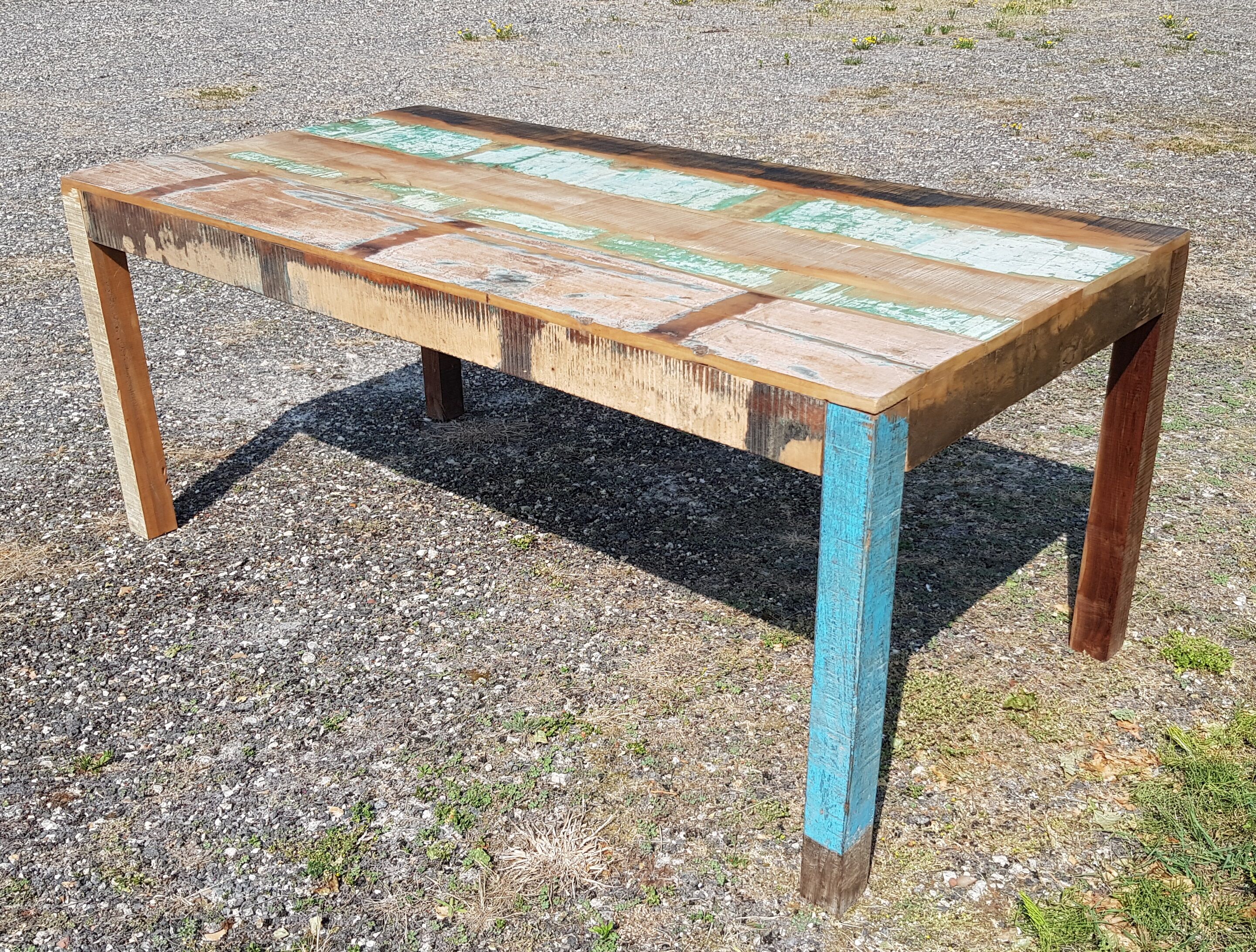 Teak table with 6 chairs