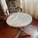 Patinated wooden pedestal table