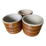 3 pots anciens en grès Poteries du Berry années 50-60