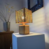 Constructivist wooden table lamp