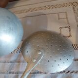 Vintage aluminum skimmer and ladle