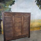 Louis XV high sideboard in cherry wood, Louis XV style