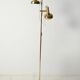 Scandinavian brass floor lamp with two adjustable light point