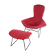 Design Harry bertoia for Knoll, Model Bird Armchair with Ottoman, 1980s