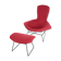 Design Harry bertoia for Knoll, Model Bird Armchair with Ottoman, 1980s