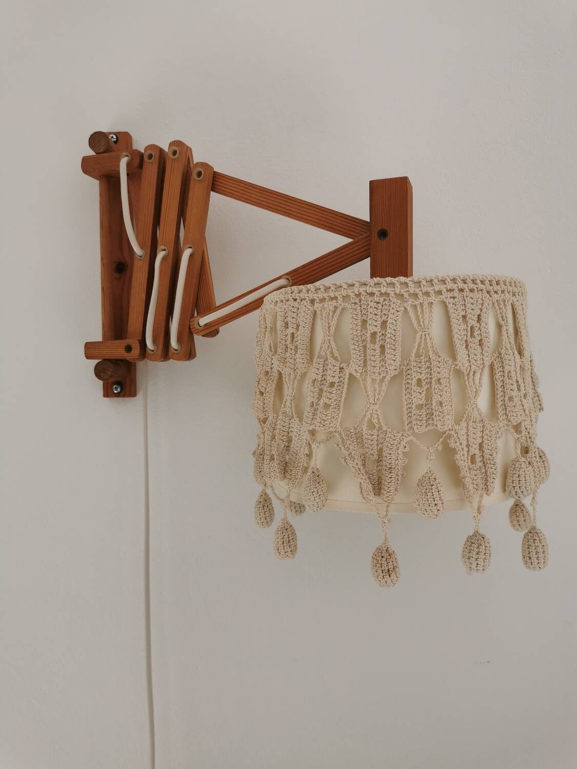 Vintage accordion wall light