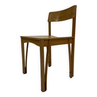 Chaise vintage en bois des années 1980 design minimaliste unique