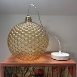 Vintage bubbled glass pendant light