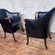 2 designer armchairs by Umberto Asnago for Giorgetti Italy
