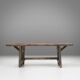 banc en bois gris, France vers 1890