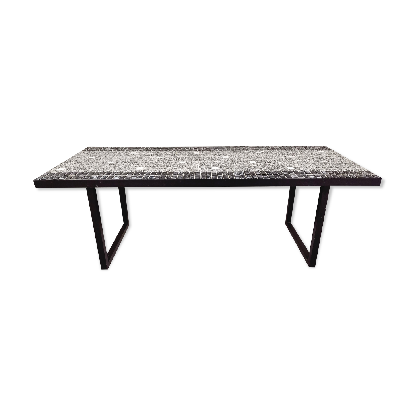 Table basse pieds traîneau vintage années 60