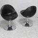 pair of "space age" swivel chairs. Sweden, circa 1965